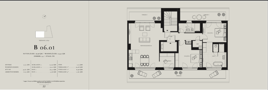 Furioses Penthouse mit direktem Zugang per Lift und 3 Terrassen! - Grundriss